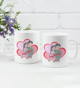 Love Of My Life Couple Print Coffee Mugs For Couples