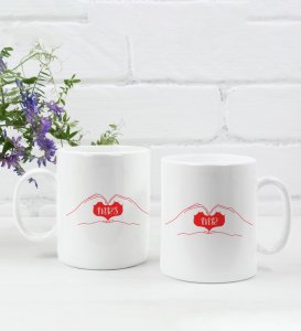 Mr/Mrs Printed Couple Coffee Mugs