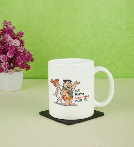 Marathi StoneAge Man: Coffee Mug With Holding Hook, Best Gift For Singles