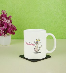 Cats Love Valentines: Attractive Printed Coffee Mug, Best Gift For Singles