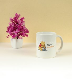 Best Gift For SinglesI Love Honey: Printed Coffee Mug With Holding Hook