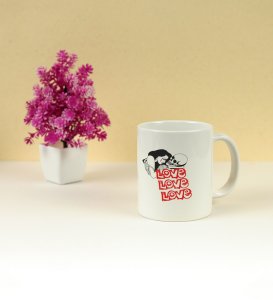 Love Is Insane : Printed Coffee Mug With Holding Hook, Best Gift For Singles
