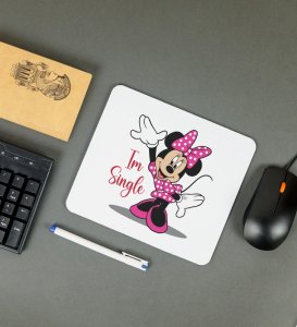 Favourite Cartoon Character  Printed Mouse Pad With Holding Hook, Best Gift For Singles