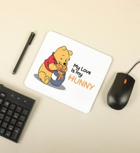 Best Gift For SinglesI Love Honey: Printed Mouse Pad With Holding Hook