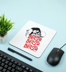 Love Is Insane : Printed Mouse Pad With Holding Hook, Best Gift For Singles