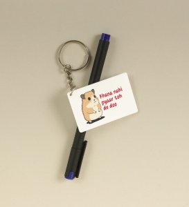 Little Hamster Wants Love: Attractive Printed Key-Chain, Best Gift For Singles ( Pack of 2 )