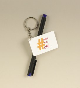 Single For Life : Sublimation Printed Key-Chain, Best Gift For Singles ( Pack of 2 )