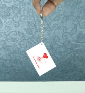 No Love No Pain: Sublimation Printed Key-Chain, Best Gift For Singles ( Pack of 2 )