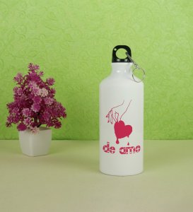 Te Amo: Sublimation Printed Aluminium Water Bottle 750ml, Best Gift For Singles
