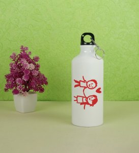 Couples In Love: Aluminium Sipper Bottle With Holding Hook, Best Gift For Singles