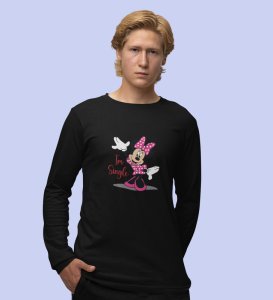 Favourite Cartoon Character Printed (black) Full Sleeve T-Shirt For Singles