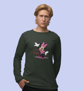 Favourite Cartoon Character Printed (green) Full Sleeve T-Shirt For Singles