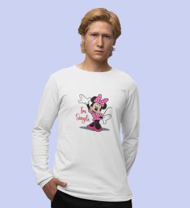 Favourite Cartoon Character Printed (white) Full Sleeve T-Shirt For Singles