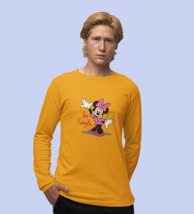 Favourite Cartoon Character Printed (yellow) Full Sleeve T-Shirt For Singles