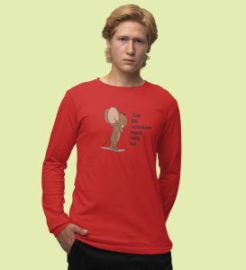 Even Tom Has A Valentine: (red) Full Sleeve T-Shirt For Singles With Print 