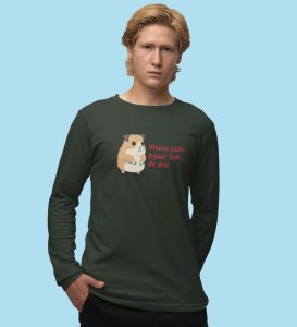 Little Hamster Wants Love: Attractive Printed (green) Full Sleeve T-Shirt For Singles