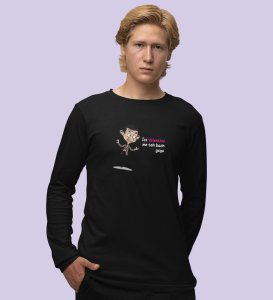 This Valentine I Am Safe: Sublimation Printed (black) Full Sleeve T-Shirt For Singles
