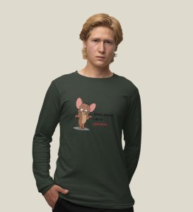 What Should I Do In Valentine: Printed (green) Full Sleeve T-Shirt For Singles
