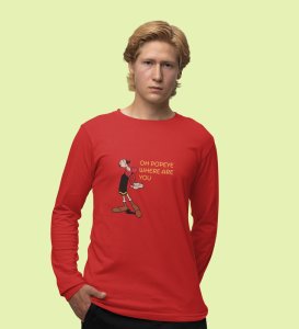 Someone's Searching: Printed (red) Full Sleeve T-Shirt For Singles