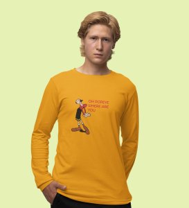 Someone's Searching: Printed (yellow) Full Sleeve T-Shirt For Singles