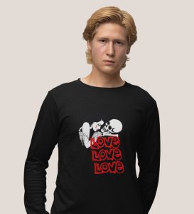 Love Is Insane : Printed (black) Full Sleeve T-Shirt For Singles