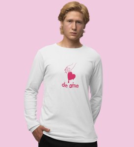 Te Amo: Sublimation Printed (white) Full Sleeve T-Shirt For Singles
