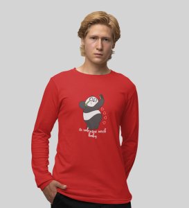 Valentine Is Already Here: Attractive Printed (red) Full Sleeve T-Shirt For Singles
