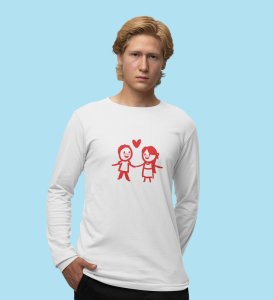 Couples In Love: (white) Full Sleeve T-Shirt For Singles