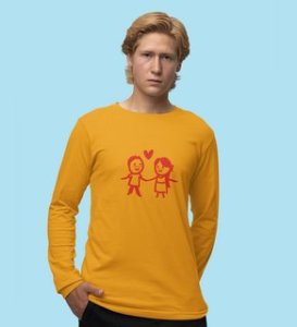 Couples In Love: (yellow) Full Sleeve T-Shirt For Singles