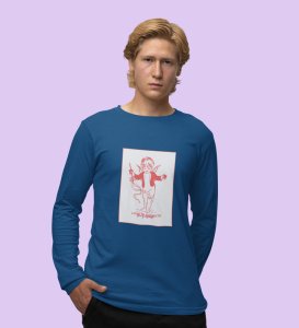 Love is Infinite : Printed (blue) Full Sleeve T-Shirt For Singles