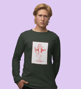 Love is Infinite : Printed (green) Full Sleeve T-Shirt For Singles