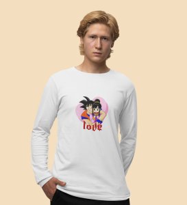 Love Is In Air: Attractive Printed (white) Full Sleeve T-Shirt For Singles
