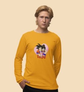 Love Is In Air: Attractive Printed (yellow) Full Sleeve T-Shirt For Singles
