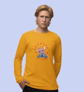Love Drives You Crazy: (yellow) Full Sleeve T-Shirt For Singles