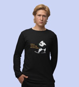 Alone Forever: Sublimation Printed (black) Full Sleeve T-Shirt For Singles
