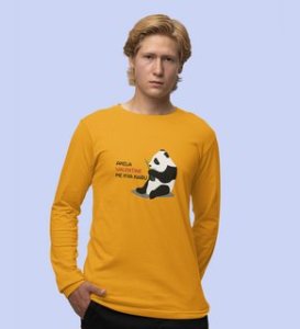 Alone Forever: Sublimation Printed (yellow) Full Sleeve T-Shirt For Singles
