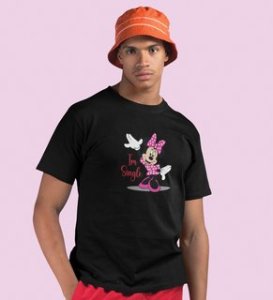 Favourite Cartoon Character Printed (black) T-Shirt For Singles