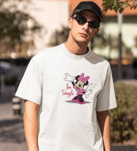 Favourite Cartoon Character Printed (white) T-Shirt For Singles