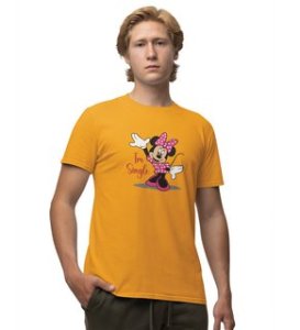 Favourite Cartoon Character Printed (yellow) T-Shirt For Singles