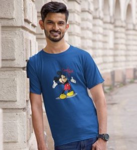 I Am Single Again (Blue) T-Shirt For Singles With Print