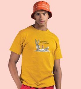 Bunny Loves carrot: (yellow) T-Shirt For Singles