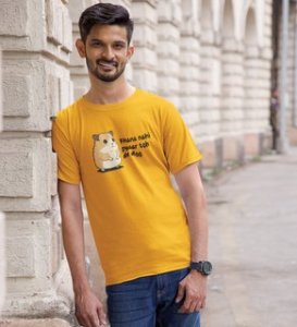 Little Hamster Wants Love: Amazingly Printed (yellow) T-Shirt For Singles