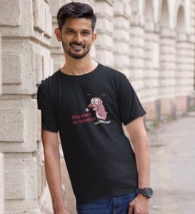 Any Plans On Valentine: Printed (black) T-Shirt For Singles
 