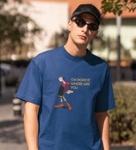 Someone's Searching: Printed (Blue) T-Shirt For Singles