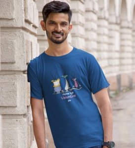 We Don't Have Valentine: Sublimation Printed (Blue) T-Shirt For Singles
