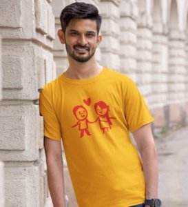 Couples In Love: (yellow) T-Shirt For Singles