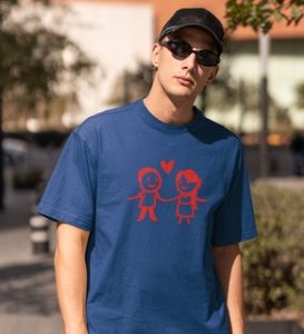 Couples In Love: (Blue) T-Shirt For Singles