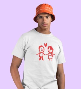 Couples In Love: (white) T-Shirt For Singles