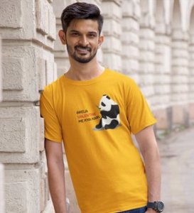 Alone Forever: Sublimation Printed (yellow) T-Shirt For Singles
