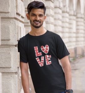 Pure Love: Amazingly Printed (black) T-Shirt For Singles
